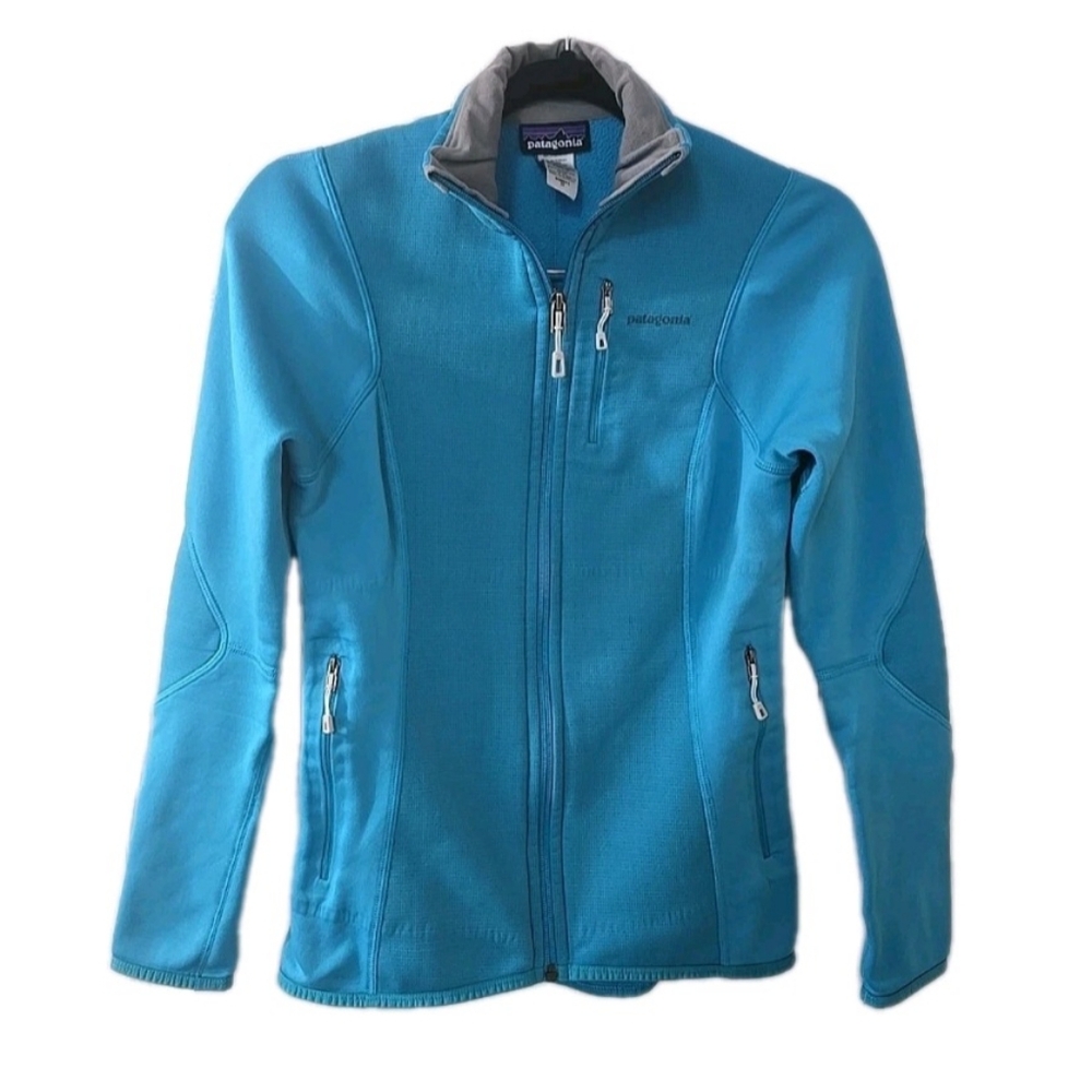 Patagonia Women’s Full Zip‎ Sweater Blue Polartec Power Dry Size XS